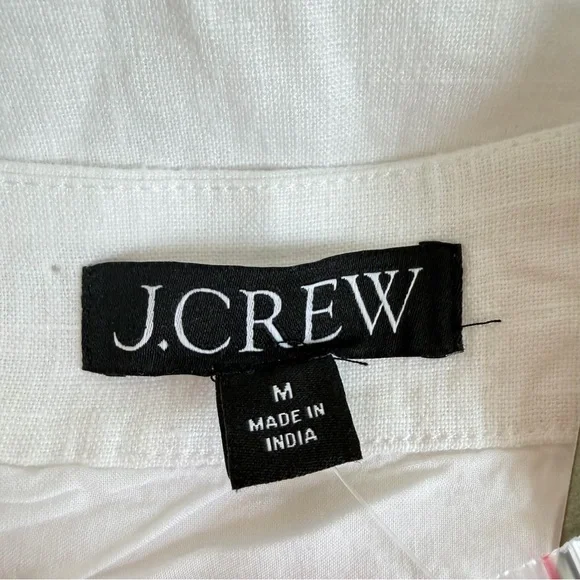 New! J. Crew Claudia white linen dress classuc quiet luxury 36238 - Picture 8 of 14